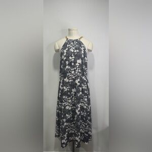 MICHAEL Michael Kors Gray Sleeveless Halter Midi Sundress